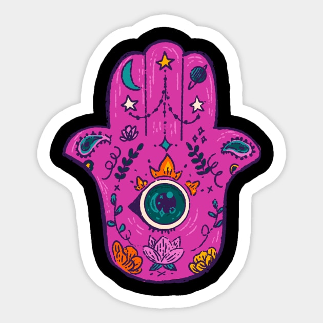 Pink Hamsa Sticker by Fluffymafi